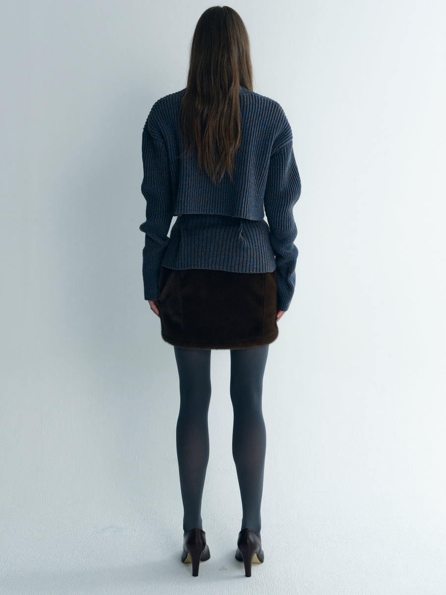 Wool Crop Knit Cardigan