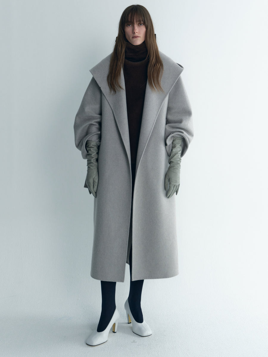 Cashmere Hooded Maxi Coat