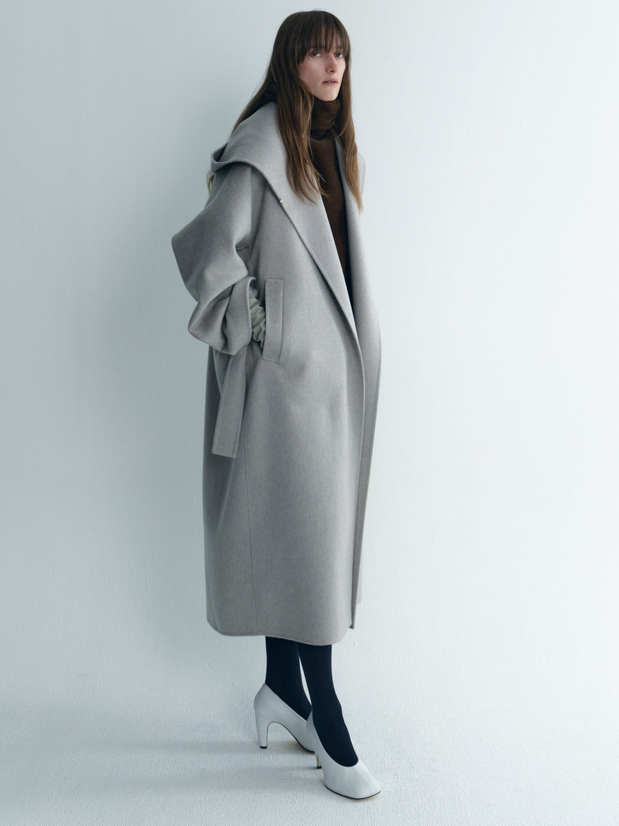 Cashmere Hooded Maxi Coat
