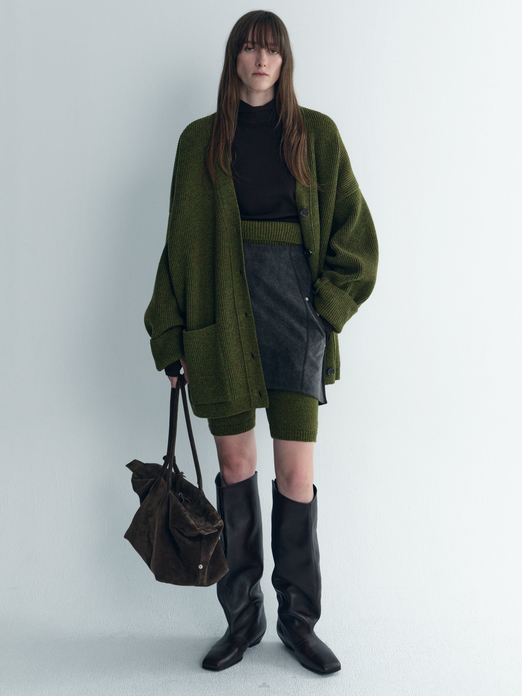 Wool Oversize Knit Cardigan