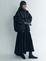 Draped Thindown Hoodied Jacket