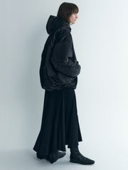 Draped Thindown Hoodied Jacket