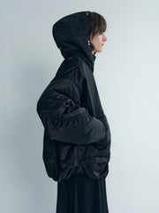 Draped Thindown Hoodied Jacket