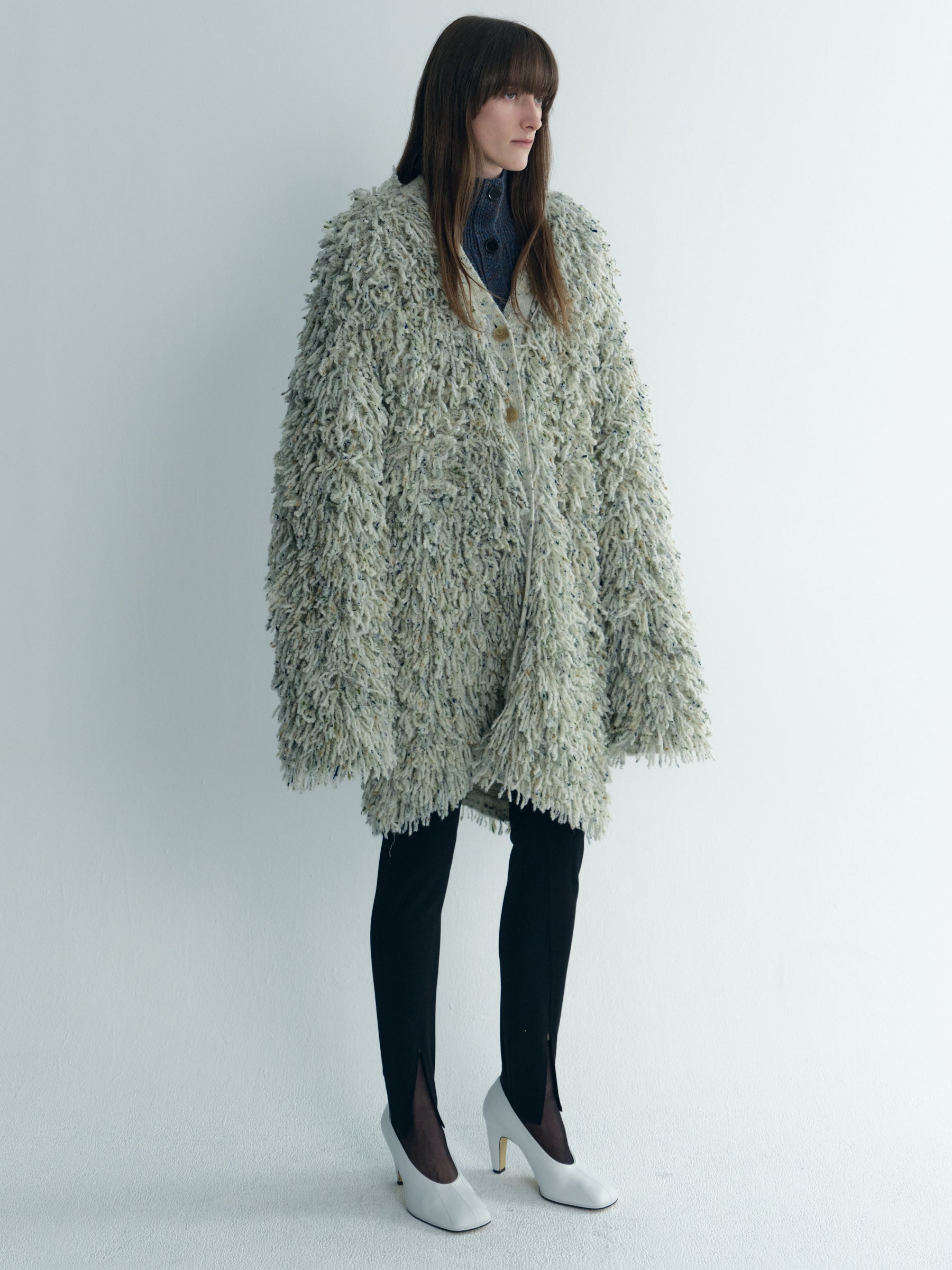 Frayed Oversize Knit Outer