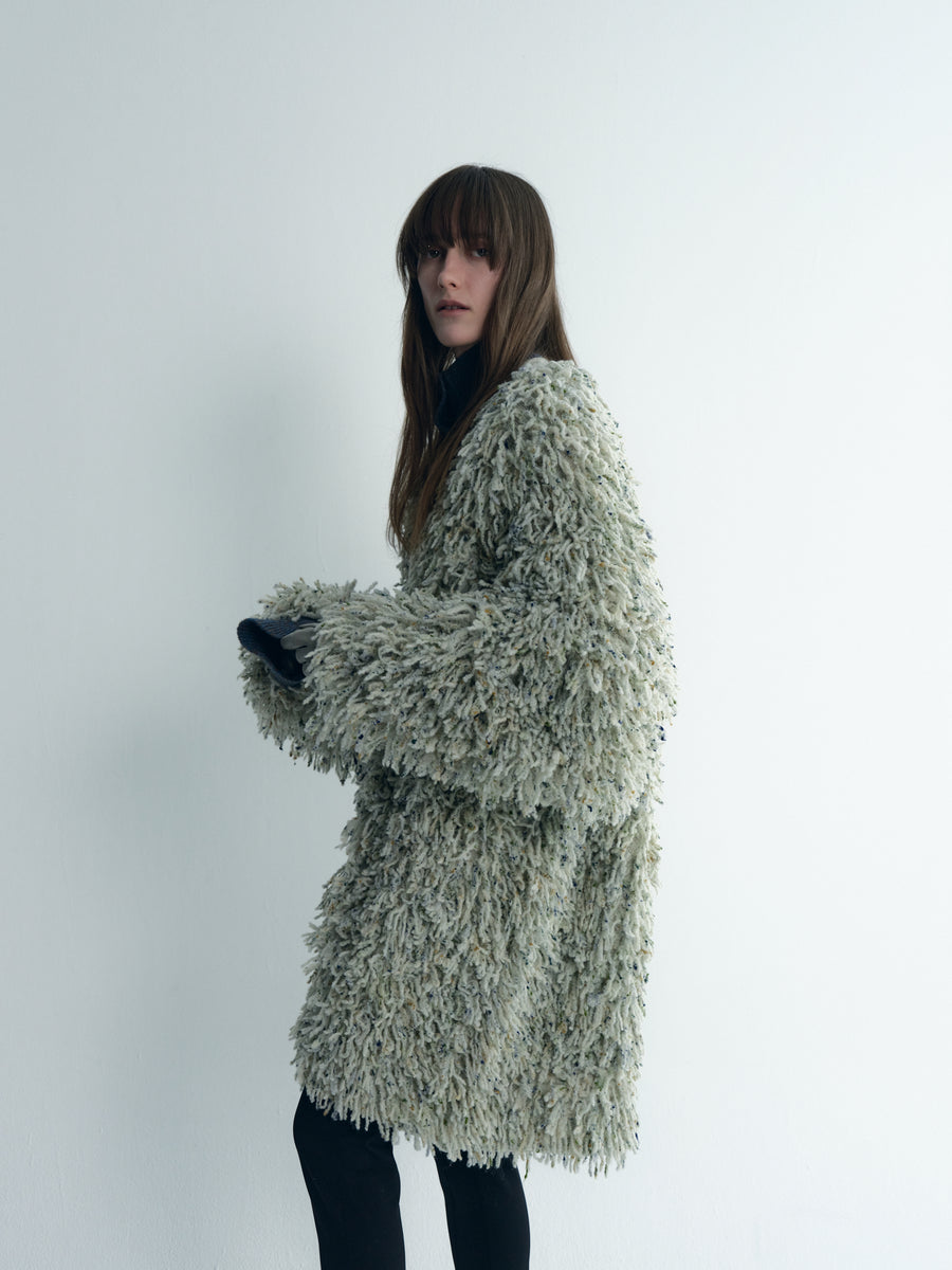Frayed Oversize Knit Outer