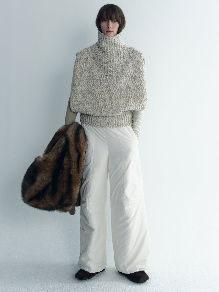 Cashmere Blend Turtle Neck Vest