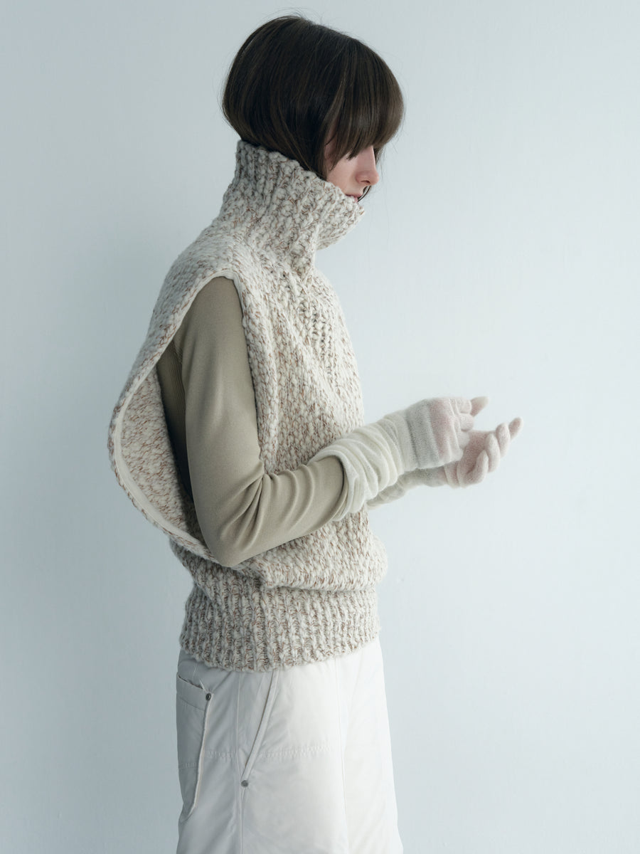 Cashmere Blend Turtle Neck Vest