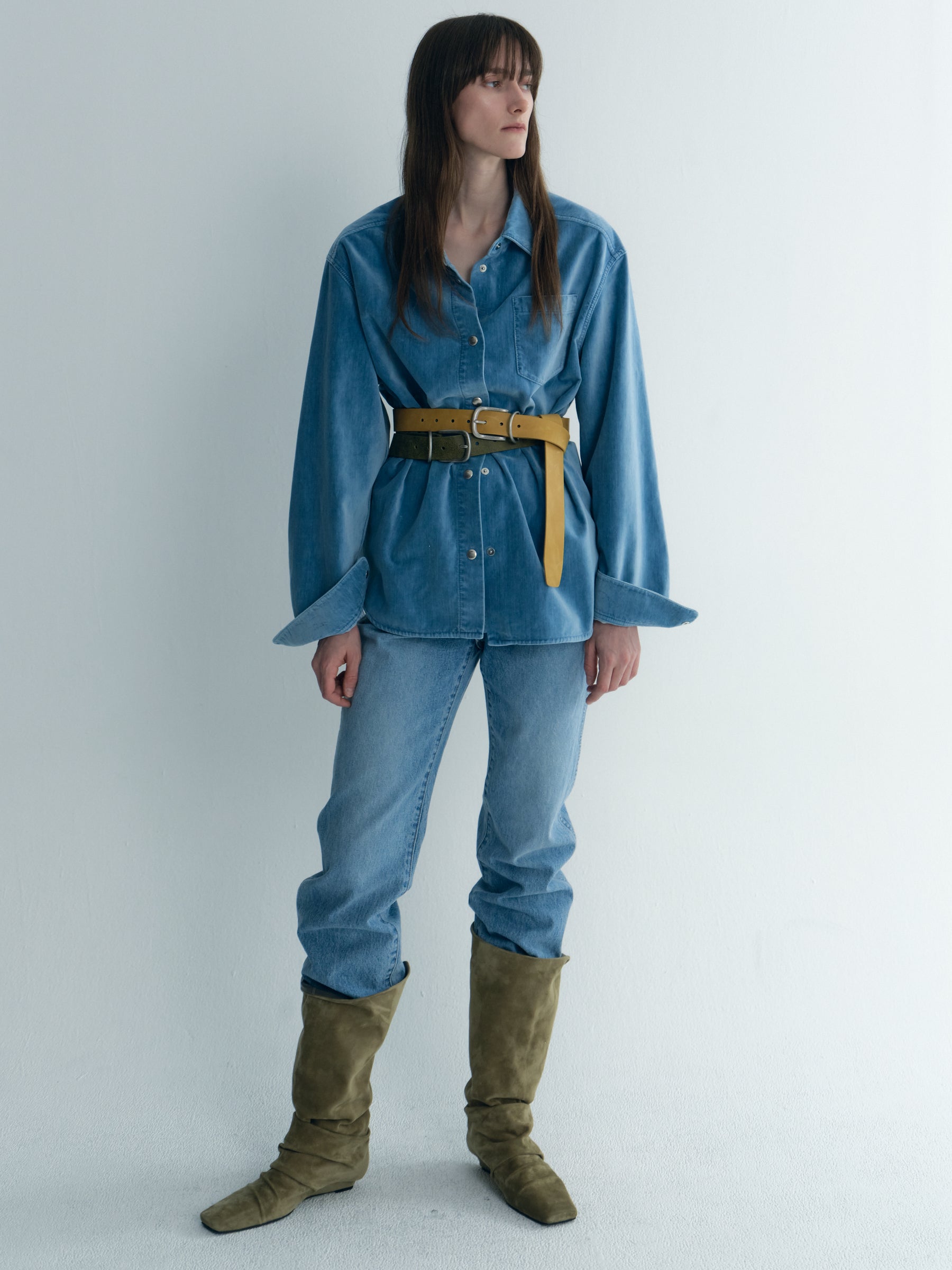 Washed Denim Shirt Outer