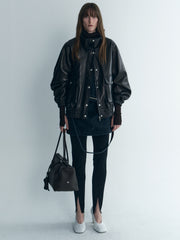 Leateher Bomber Jacket