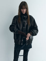 Leateher Bomber Jacket