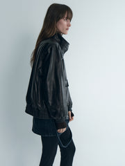 Leateher Bomber Jacket