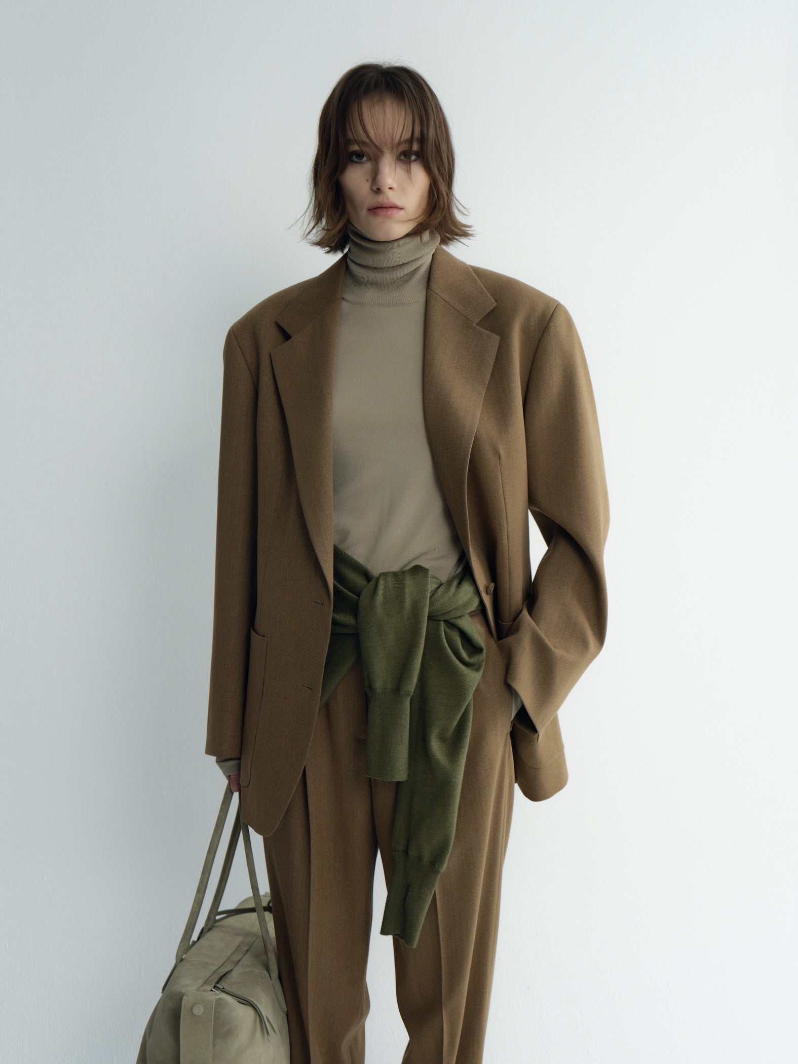 Viscose High-Neck Knit Top