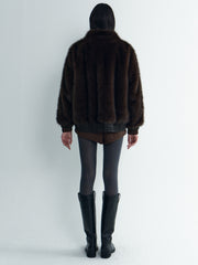 Hairy Oversized Bomber Jacket