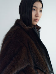 Hairy Oversized Bomber Jacket