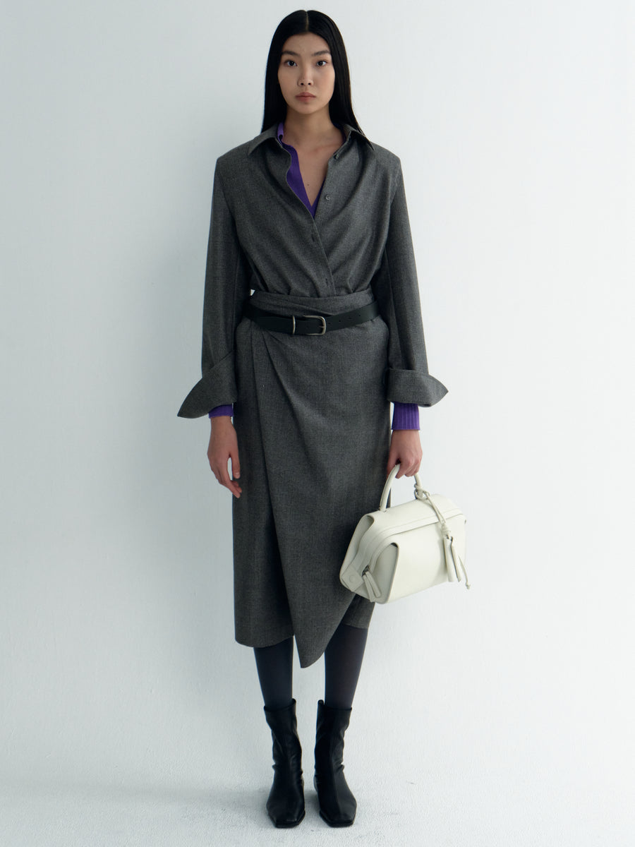 Classic Wool Shirtswith Shoulder Pads