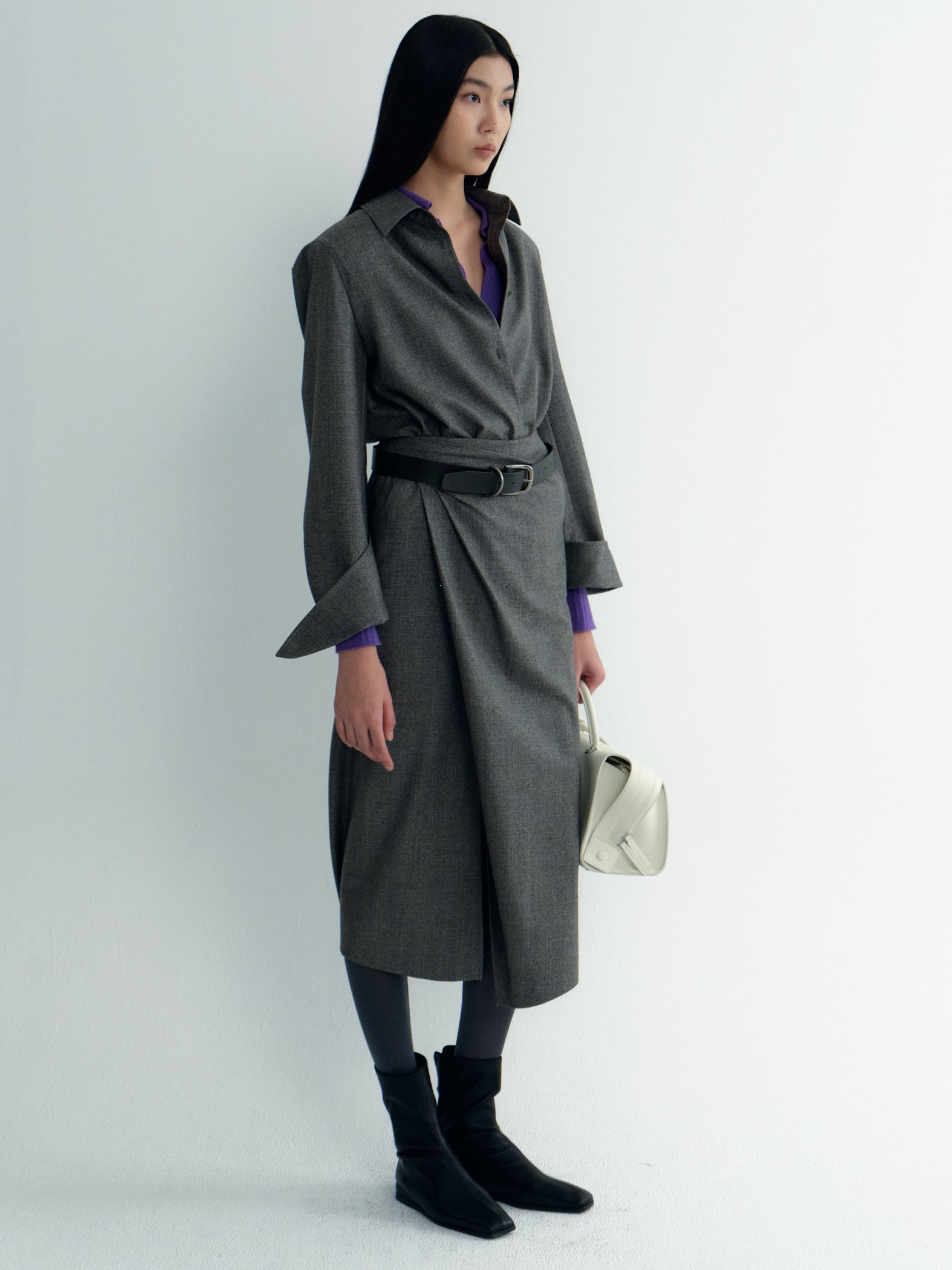 Classic Wool Shirtswith Shoulder Pads