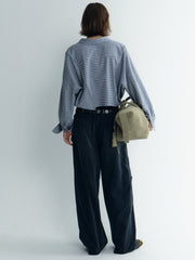 Oversize Back-Croppedwool Check Shirt