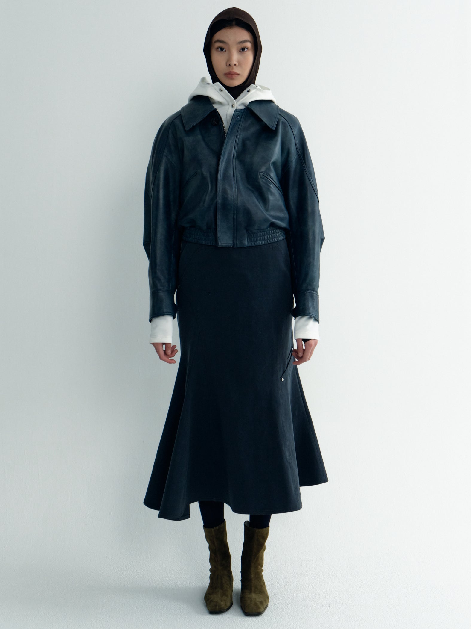 Asymmertric Denim Skirt