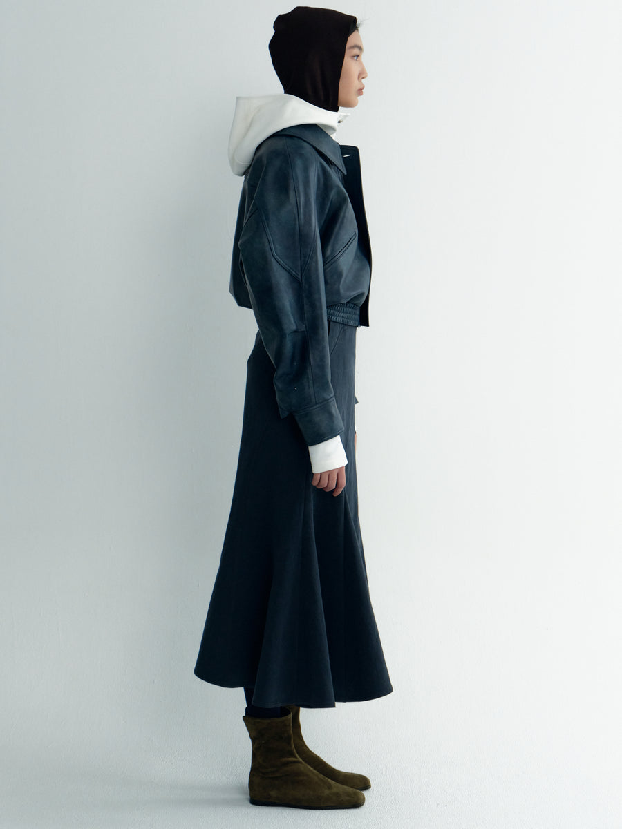 Asymmertric Denim Skirt
