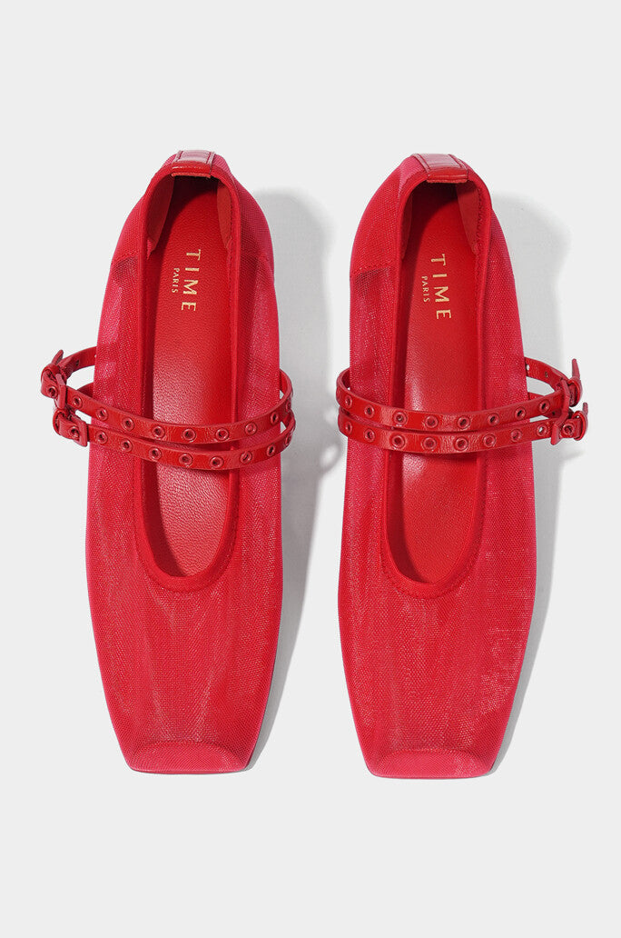 Ballerina Mesh Flat Shoes – Time