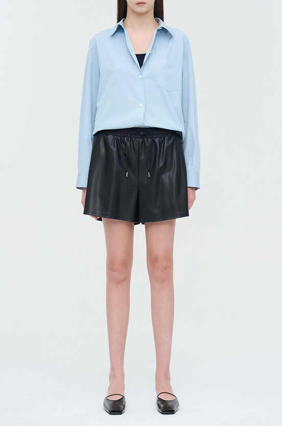 Back Button Loose Fit Shirt