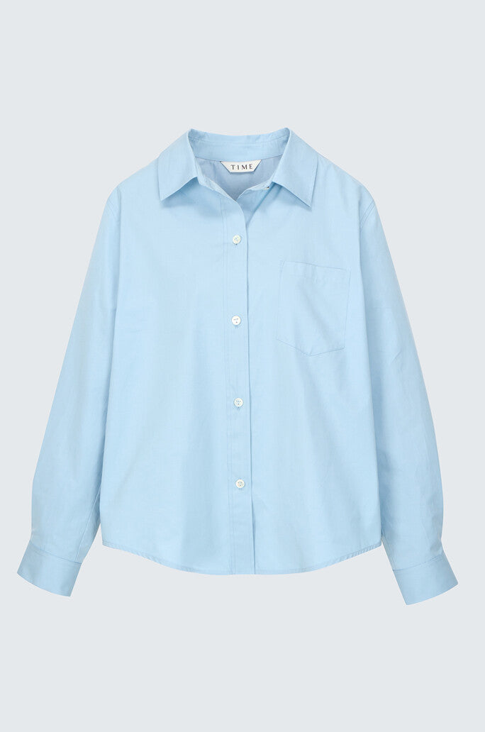 Back Button Loose Fit Shirt