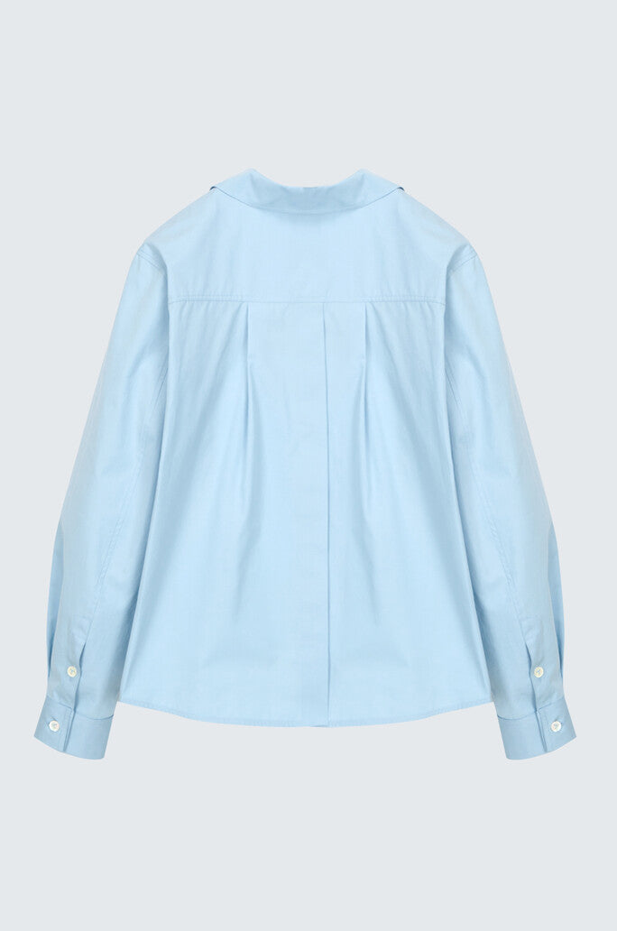 Back Button Loose Fit Shirt