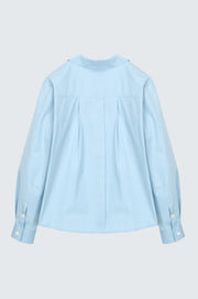 Back Button Loose Fit Shirt