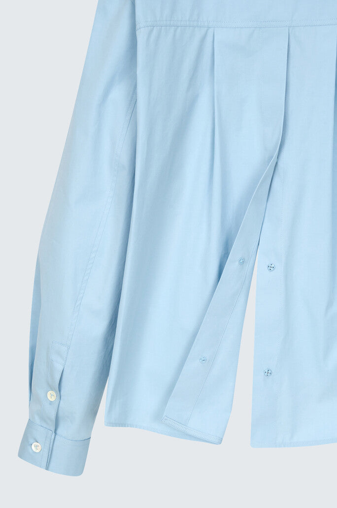 Back Button Loose Fit Shirt