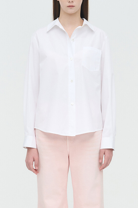 Back Button Loose Fit Shirt