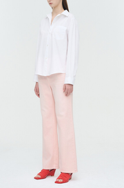 Back Button Loose Fit Shirt