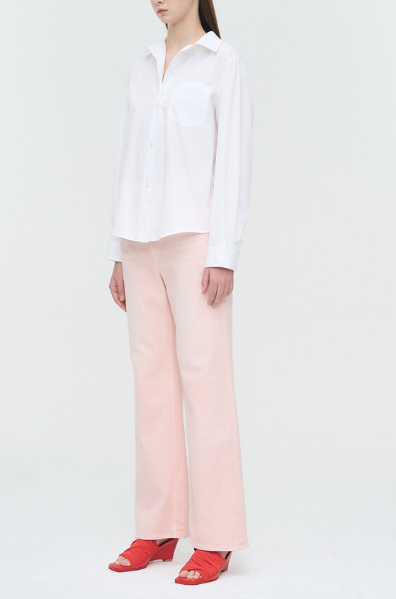 Back Button Loose Fit Shirt