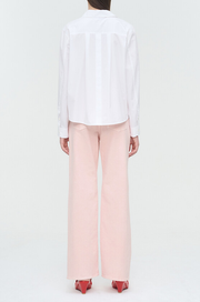 Back Button Loose Fit Shirt