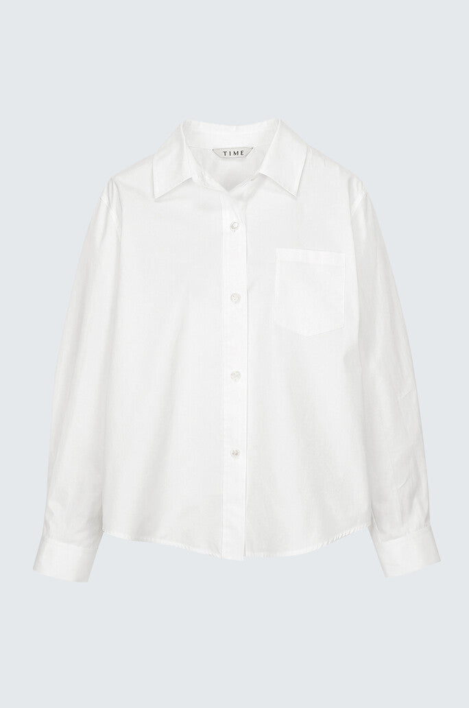 Back Button Loose Fit Shirt