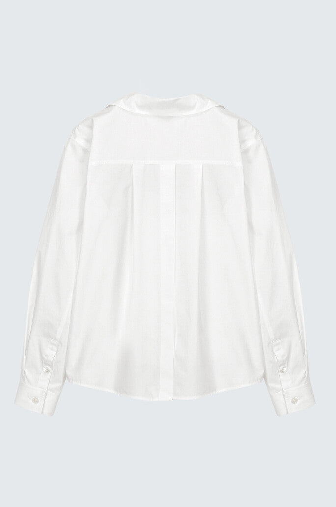 Back Button Loose Fit Shirt