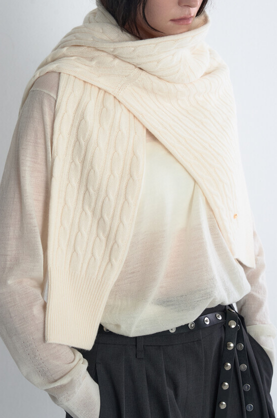 Cable Knit Shawl