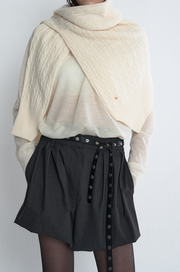 Cable Knit Shawl