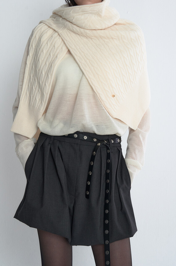 Cable Knit Shawl