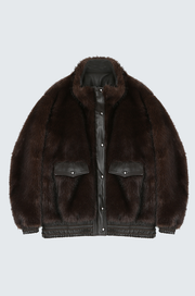 Hairy Oversized Bomber Jacket