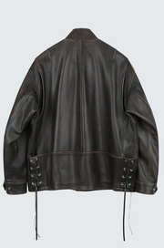 Biker Style Leather Outer