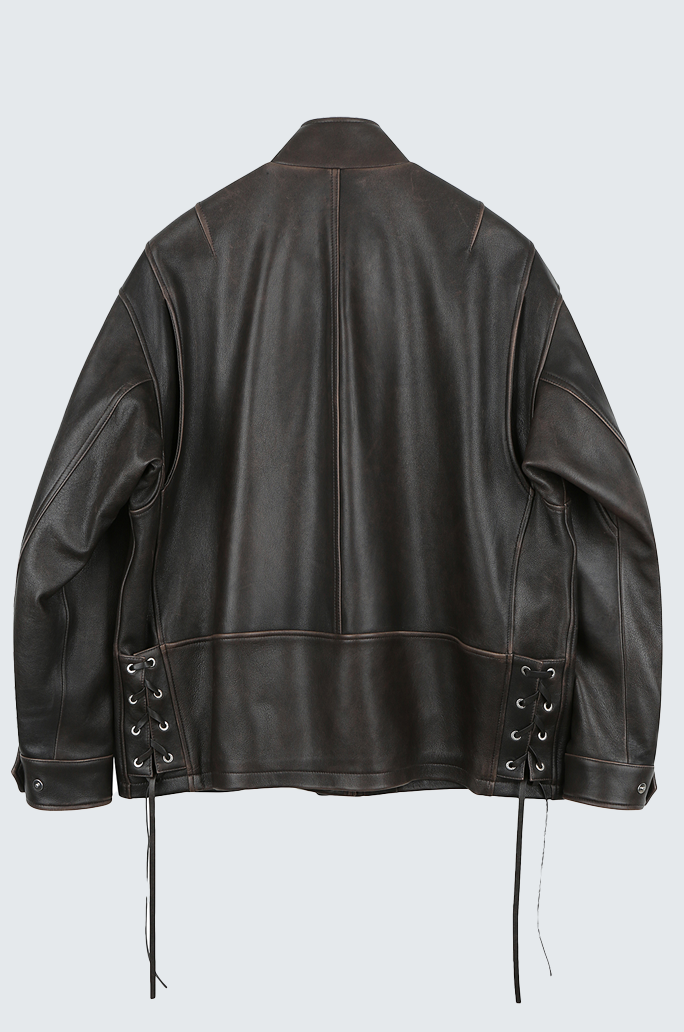 Biker Style Leather Outer