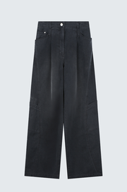 Curved Cargo Jeans