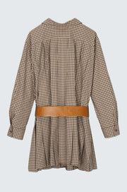 Belted Check Shirt Dress