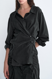 Strap Box Pleats Shirt