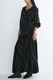 Strap Box Pleats Shirt