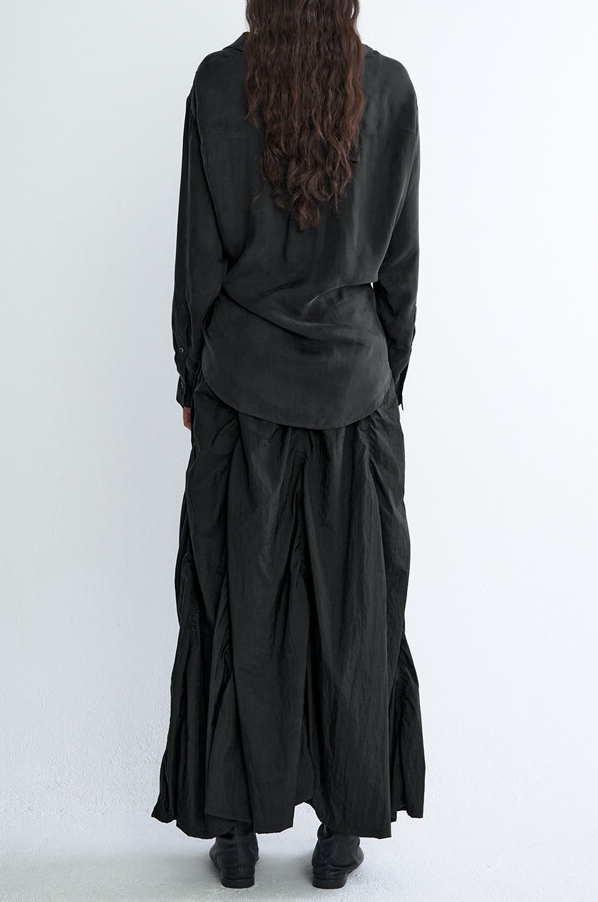Strap Box Pleats Shirt