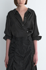 Strap Box Pleats Shirt
