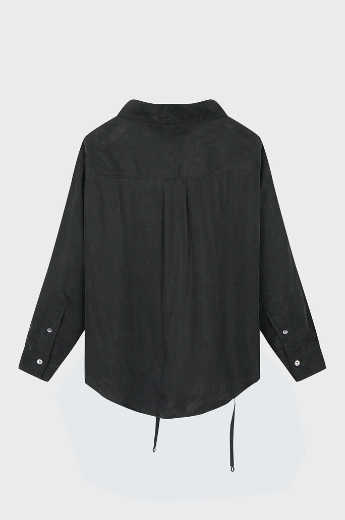 Strap Box Pleats Shirt