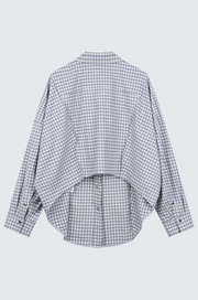 Oversize Back-Croppedwool Check Shirt