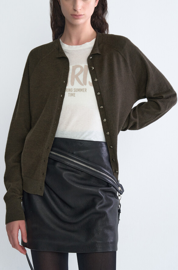 Cashmere Blend Wholegarment Knit Outer